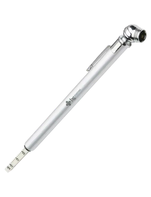 Quick View Silver Tire Gauge w/BG Staffing Logo