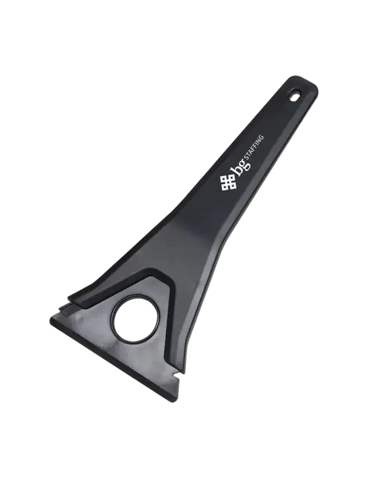 TriBlade Black Windshield Scraper w/BG Staffing Logo